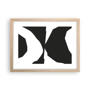 Poster in cornice rovere chiaro - Positivo - negativo - 40x30 cm