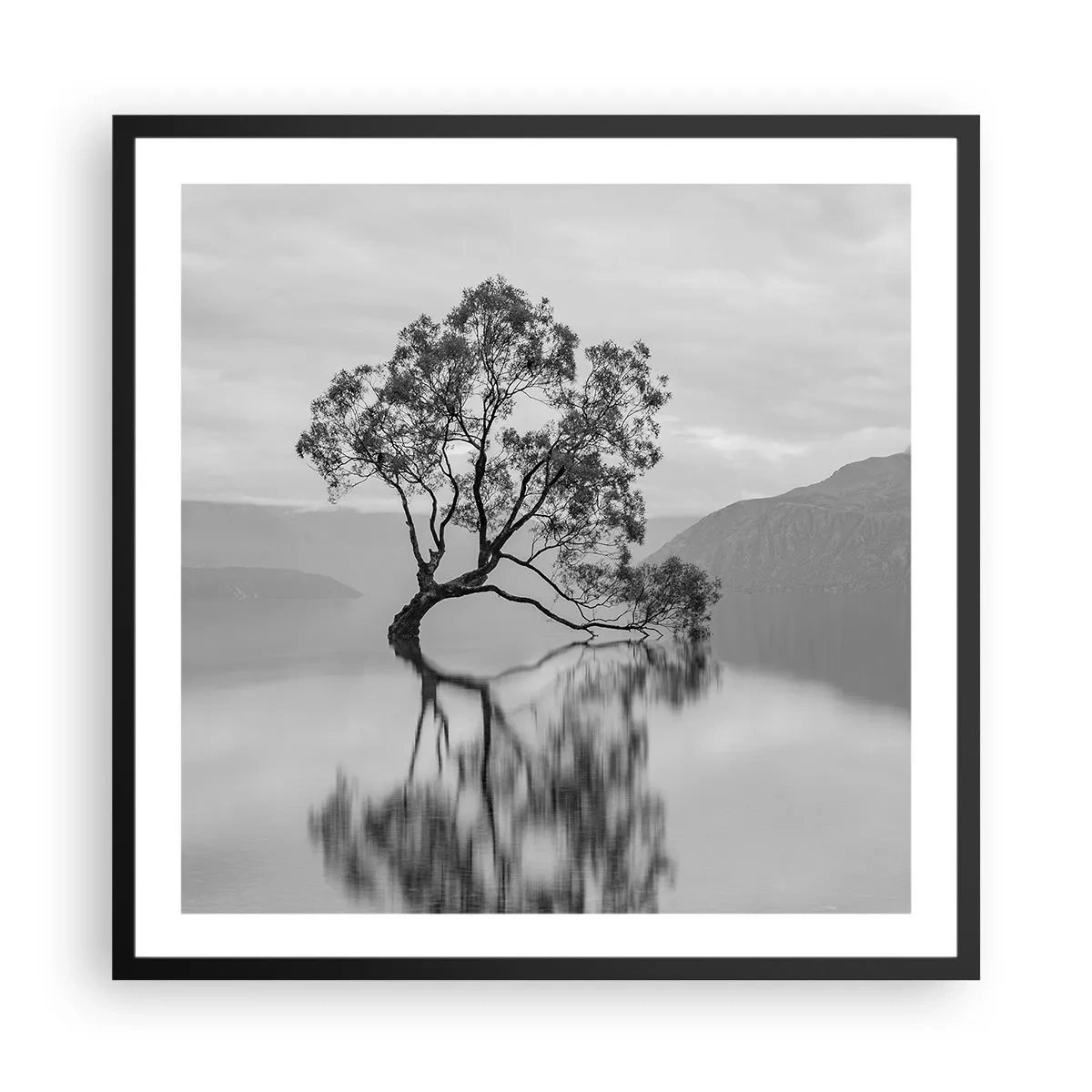 Poster in cornice nera - C'è un paese così - 60x60 cm