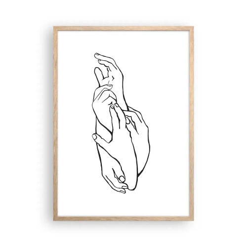 Poster in cornice rovere chiaro - Il tocco buono - 50x70 cm