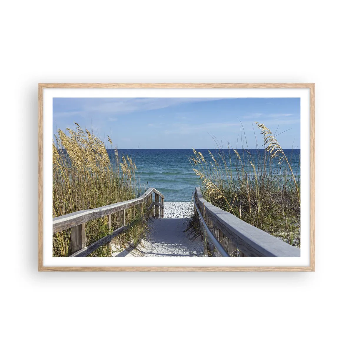 Poster in cornice rovere chiaro - Al sole, al vento - 91x61 cm