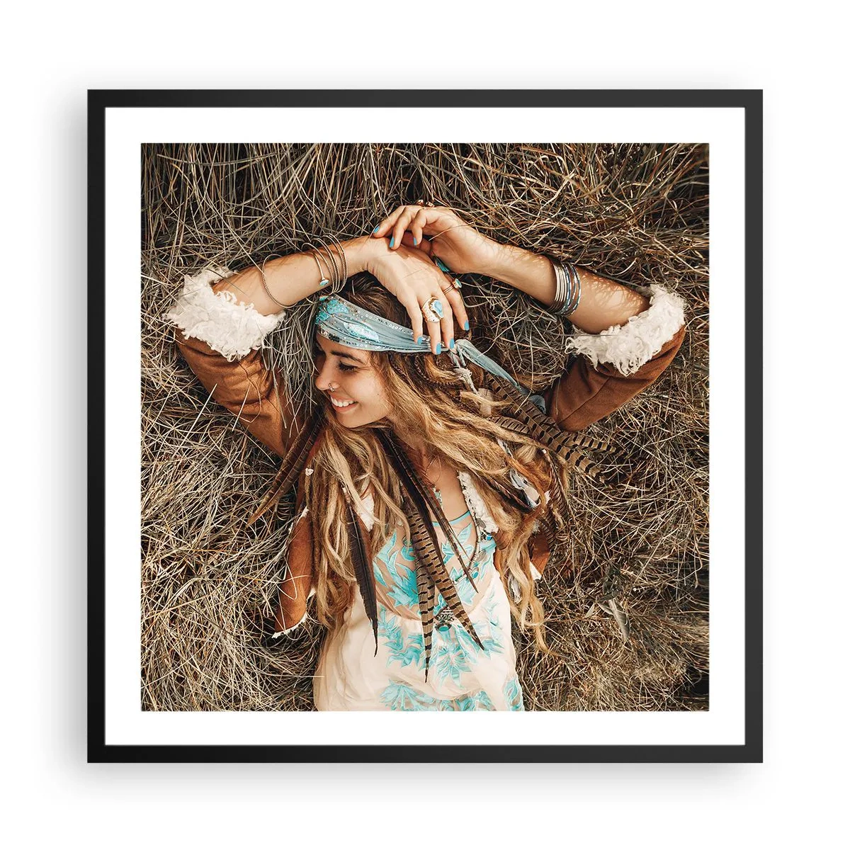 Poster in cornice nera - Verso gli anni dell'amore - 60x60 cm