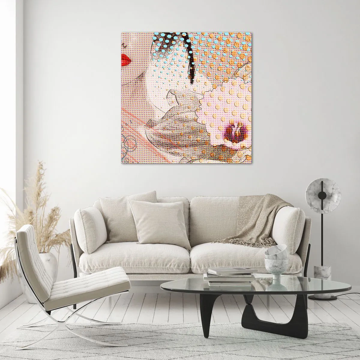 Quadro su vetro - Eroina dei fumetti - 60x60 cm