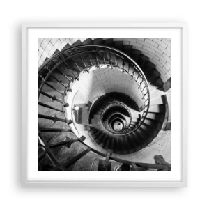 Poster in cornice bianca - Ancora più in alto - 50x50 cm