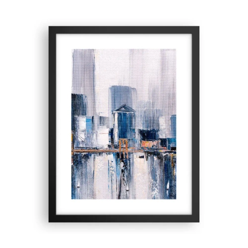 Poster in cornice nera - Impressione di New York - 30x40 cm