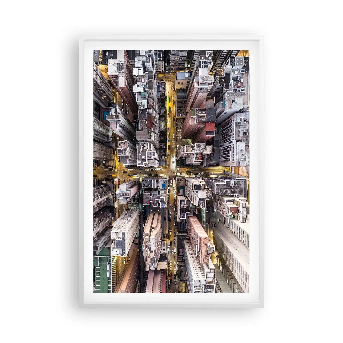Poster in cornice bianca - Saluti da Hong Kong - 61x91 cm