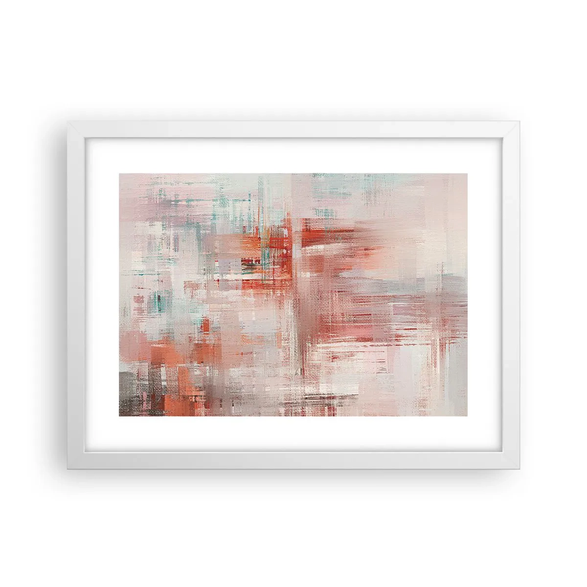 Poster in cornice bianca - Nebbiose e rosate - 40x30 cm