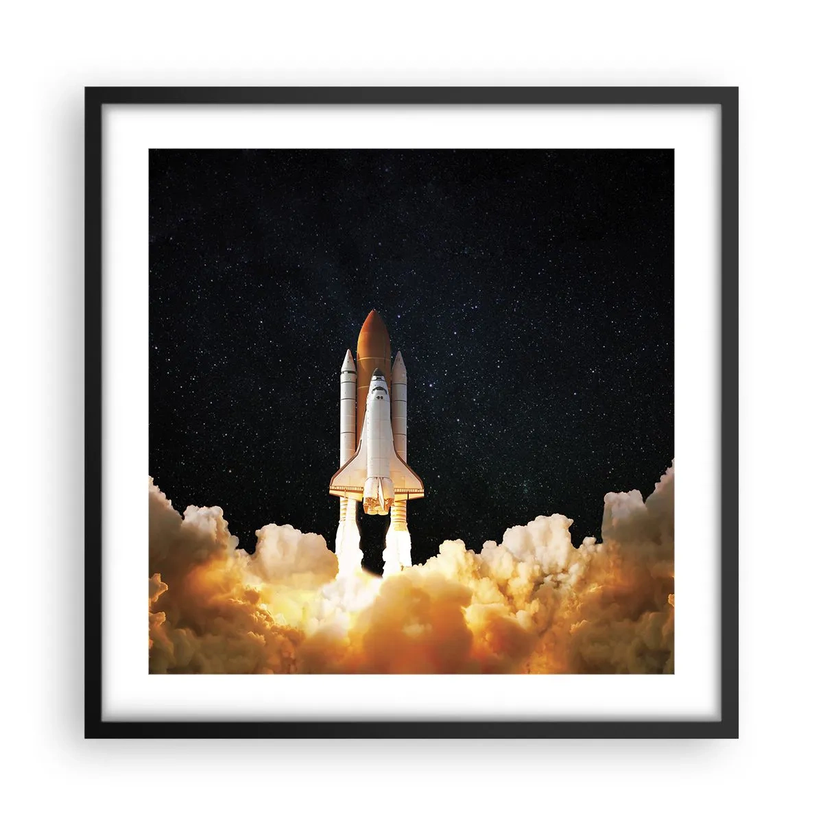 Poster in cornice nera - Ad astra! - 50x50 cm