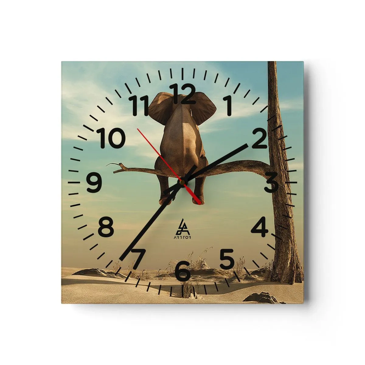 Orologio da parete - Orologio in Vetro - Nuovo punto di vista - 40x40 cm
