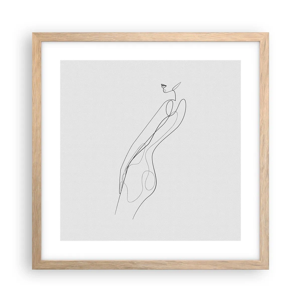 Poster in cornice rovere chiaro - Appena una promessa - 40x40 cm