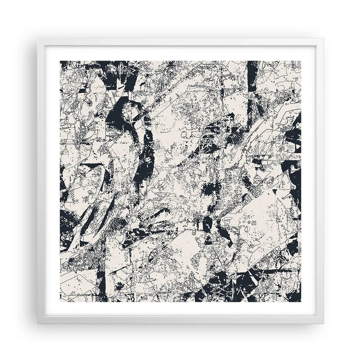 Poster in cornice bianca - La compenetrazione degli opposti - 60x60 cm