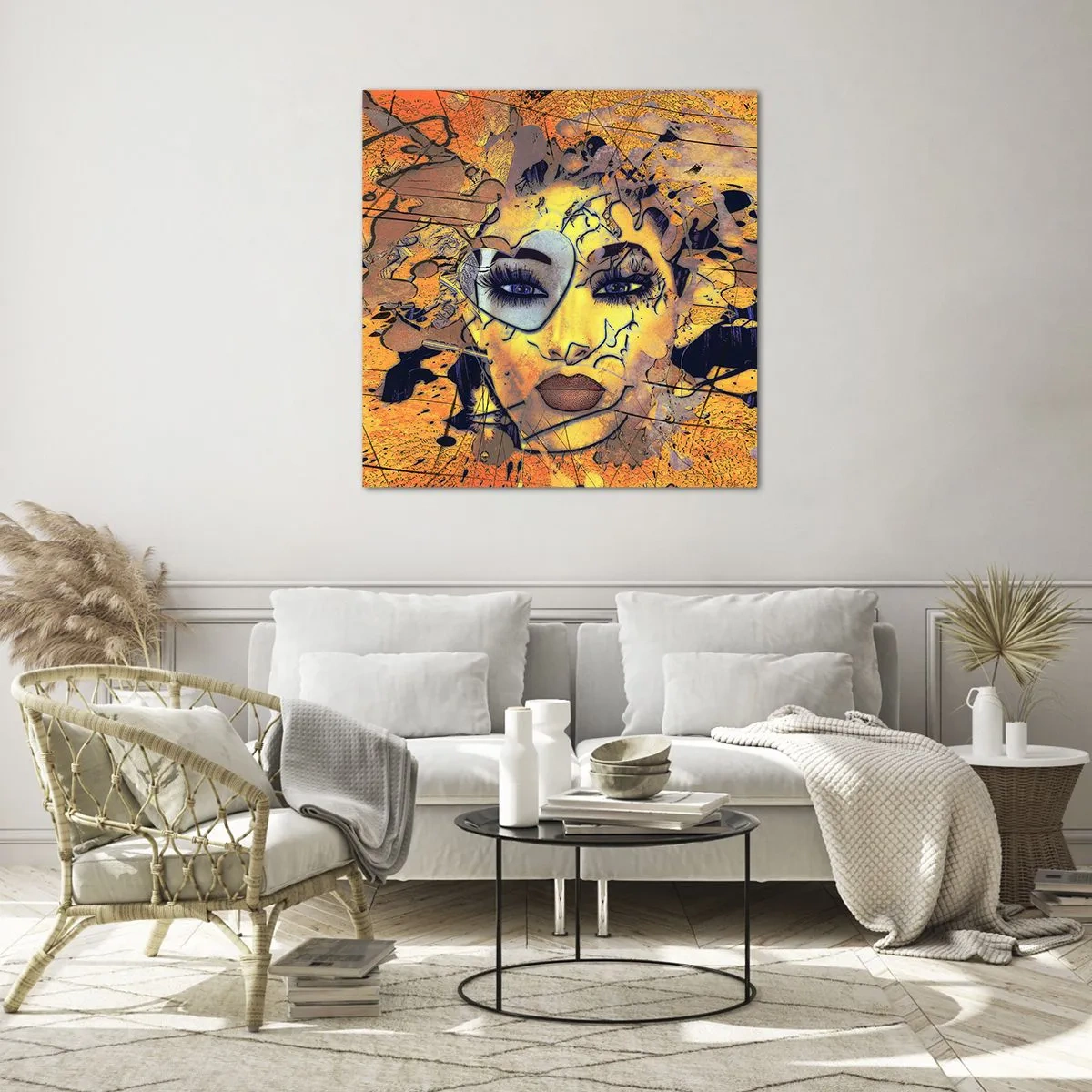 Quadro su vetro - Bellezza solare - 30x30 cm