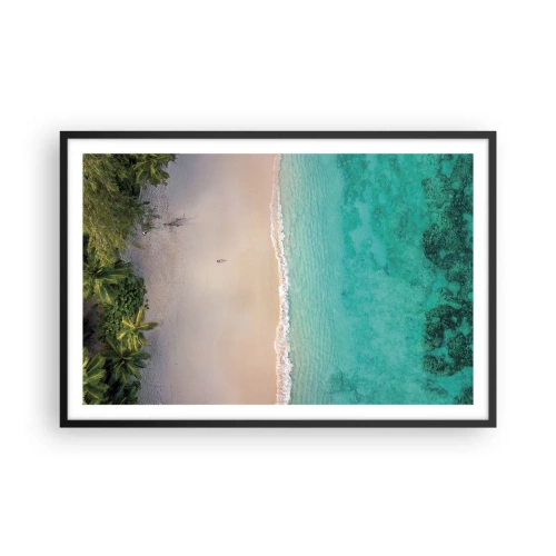 Poster in cornice nera - Spiaggia del paradiso - 91x61 cm