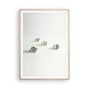 Poster in cornice rovere chiaro - È la vita - 70x100 cm