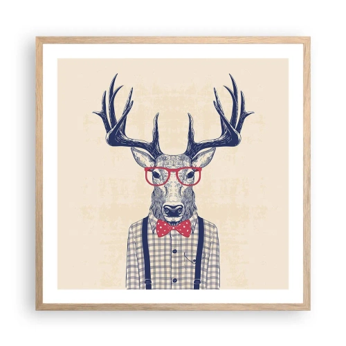 Poster in cornice rovere chiaro - Divertente stravaganza - 60x60 cm