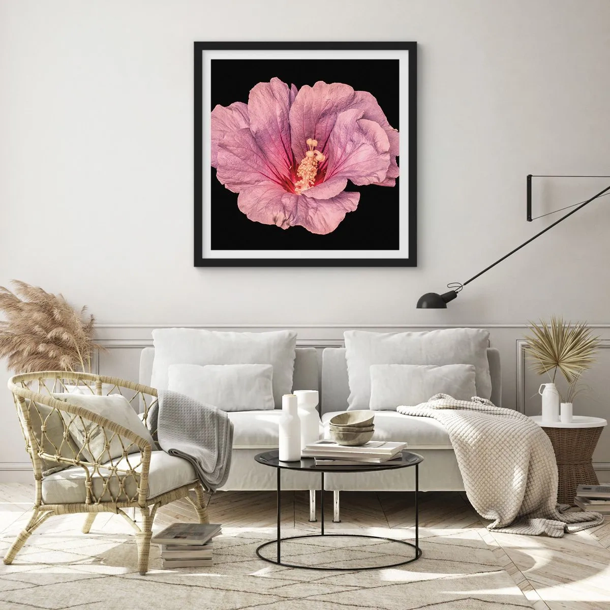 Poster in cornice nera - Dritto al cuore - 60x60 cm