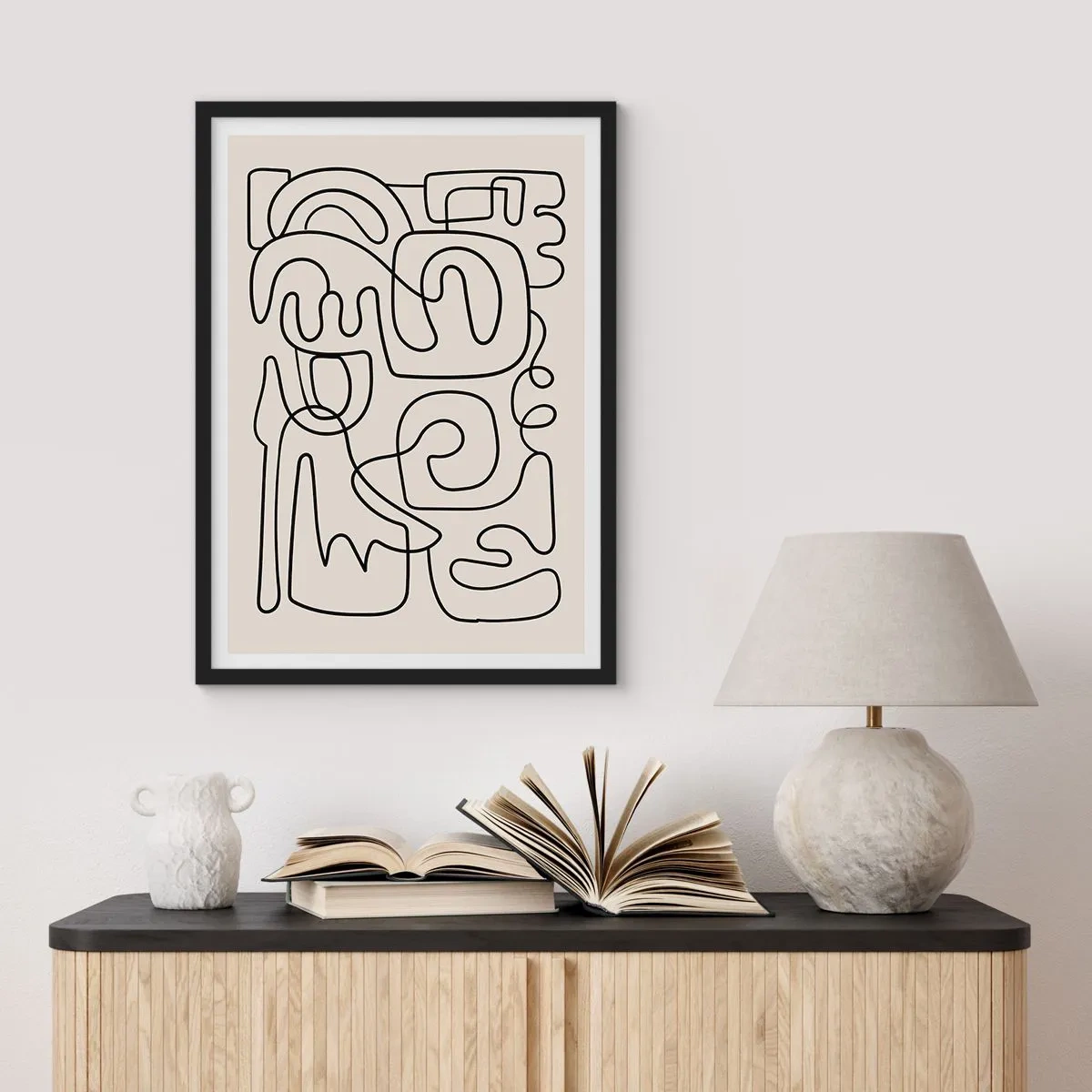 Poster in cornice nera - Segui il percorso - 61x91 cm