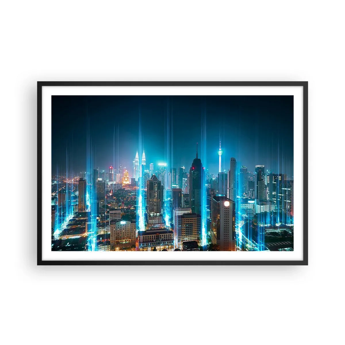 Poster in cornice nera - Da Berlino al cielo - 91x61 cm