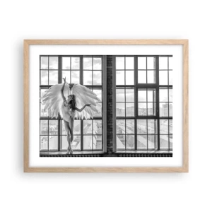 Poster in cornice rovere chiaro - Città degli angeli? - 50x40 cm