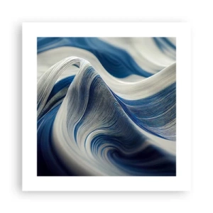 Poster - Fluidità di blu e di bianco - 40x40 cm