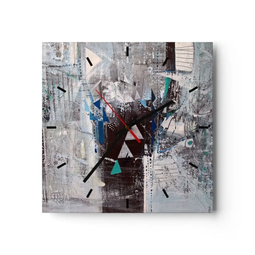 Orologio da parete - Orologio in Vetro - L'ordine superiore dei triangoli - 40x40 cm