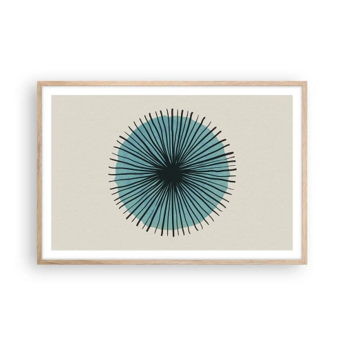 Poster in cornice rovere chiaro - Radiosamente nel blu - 91x61 cm