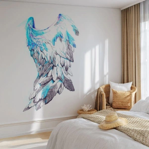 Fotomurali Premium Canvas - Delicate ali d'angelo in tonalità pastello - 100x70cm - Mi servono le ali - Decorazione murale moderna per soggiorno e camera da letto ARTTOR