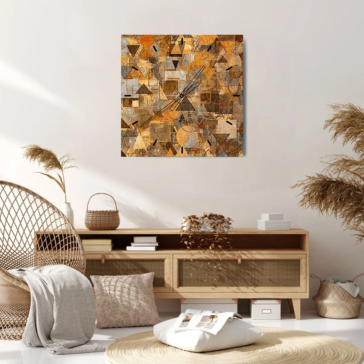 Orologio da parete - Orologio in Vetro - Il mondo compreso nella forma - 40x40 cm