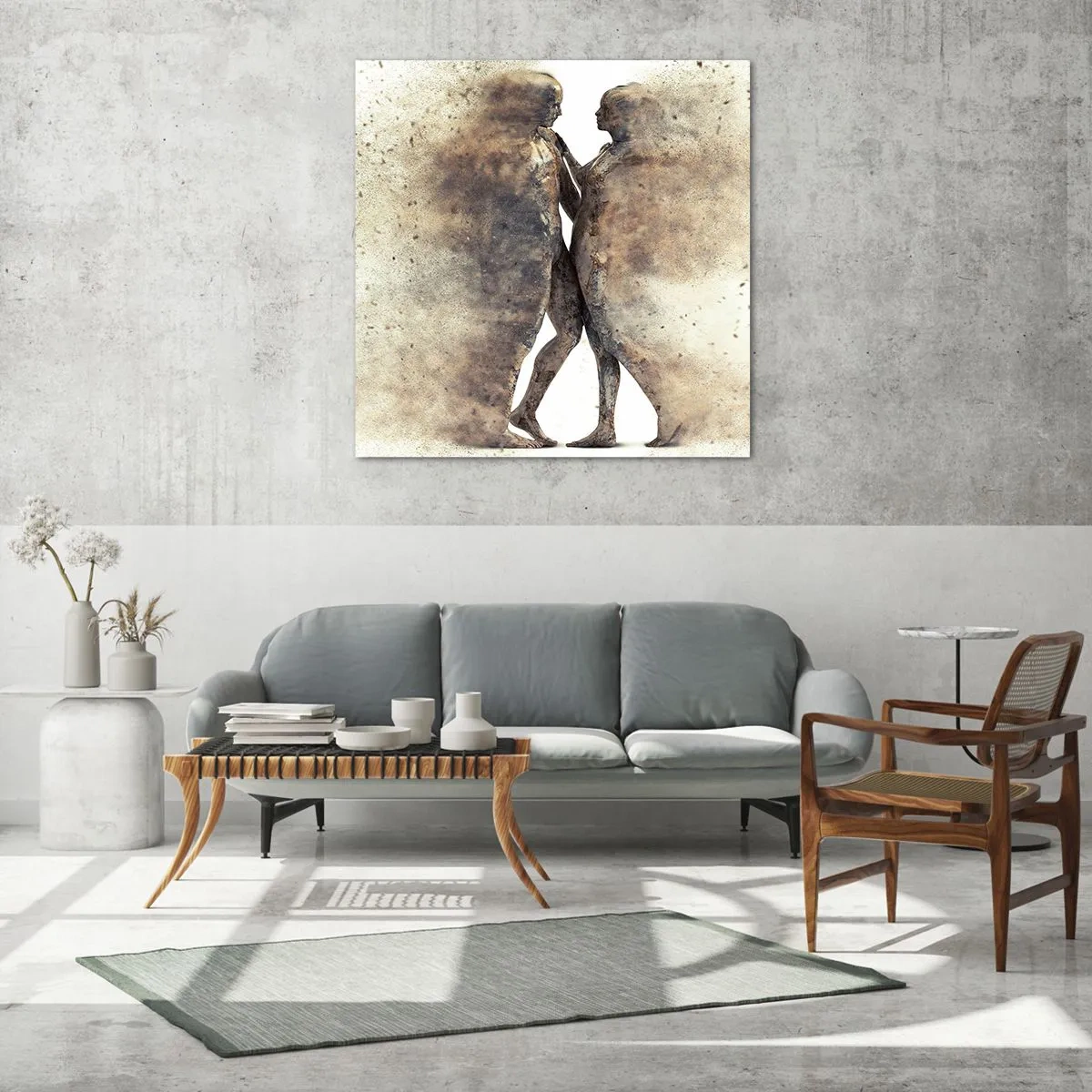 Quadro su vetro - Nati dalla polvere, per amare - 40x40 cm