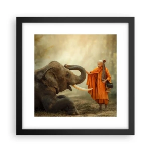 Poster in cornice nera - Incontro nel viaggio - 30x30 cm