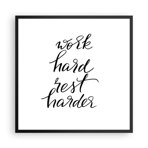 Poster in cornice nera - L'equilibrio della vita - 60x60 cm