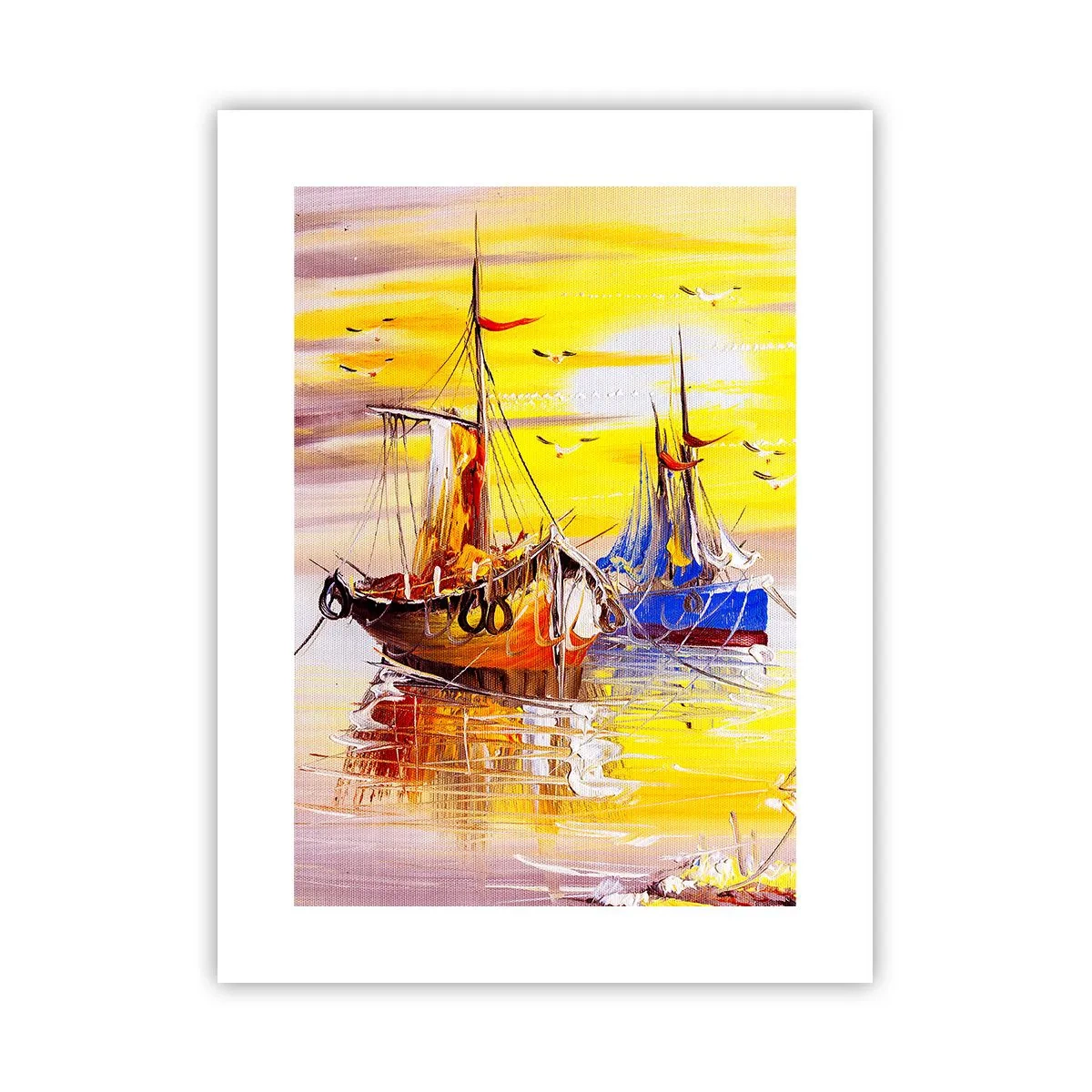 Poster - Meritato riposo nel porto - 30x40 cm