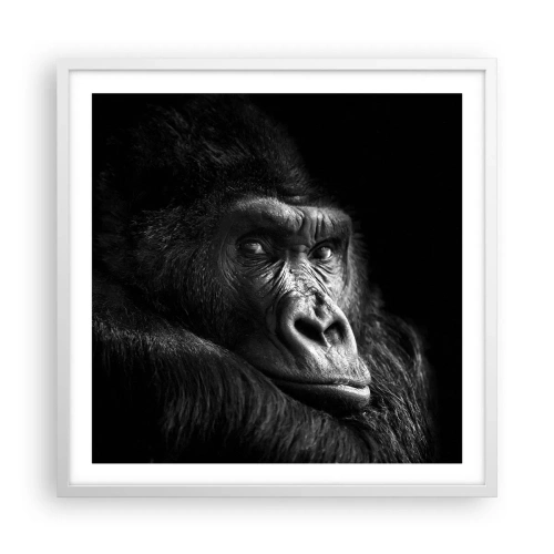 Poster in cornice bianca - E cosa guardi? - 60x60 cm