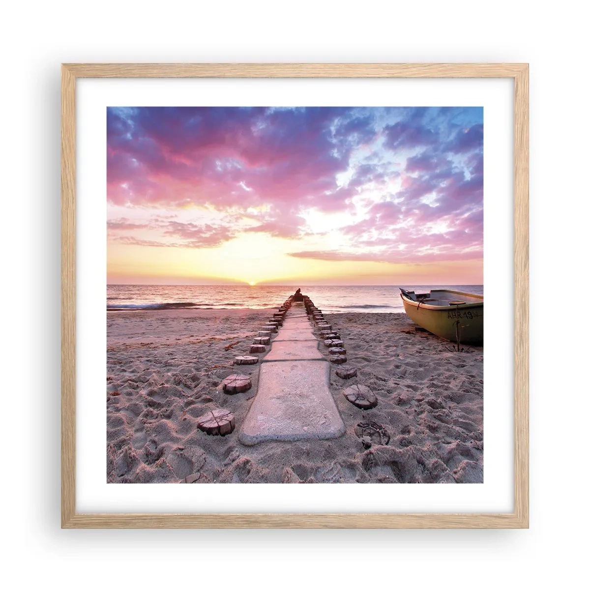 Poster in cornice rovere chiaro - Un momento profondo - 50x50 cm