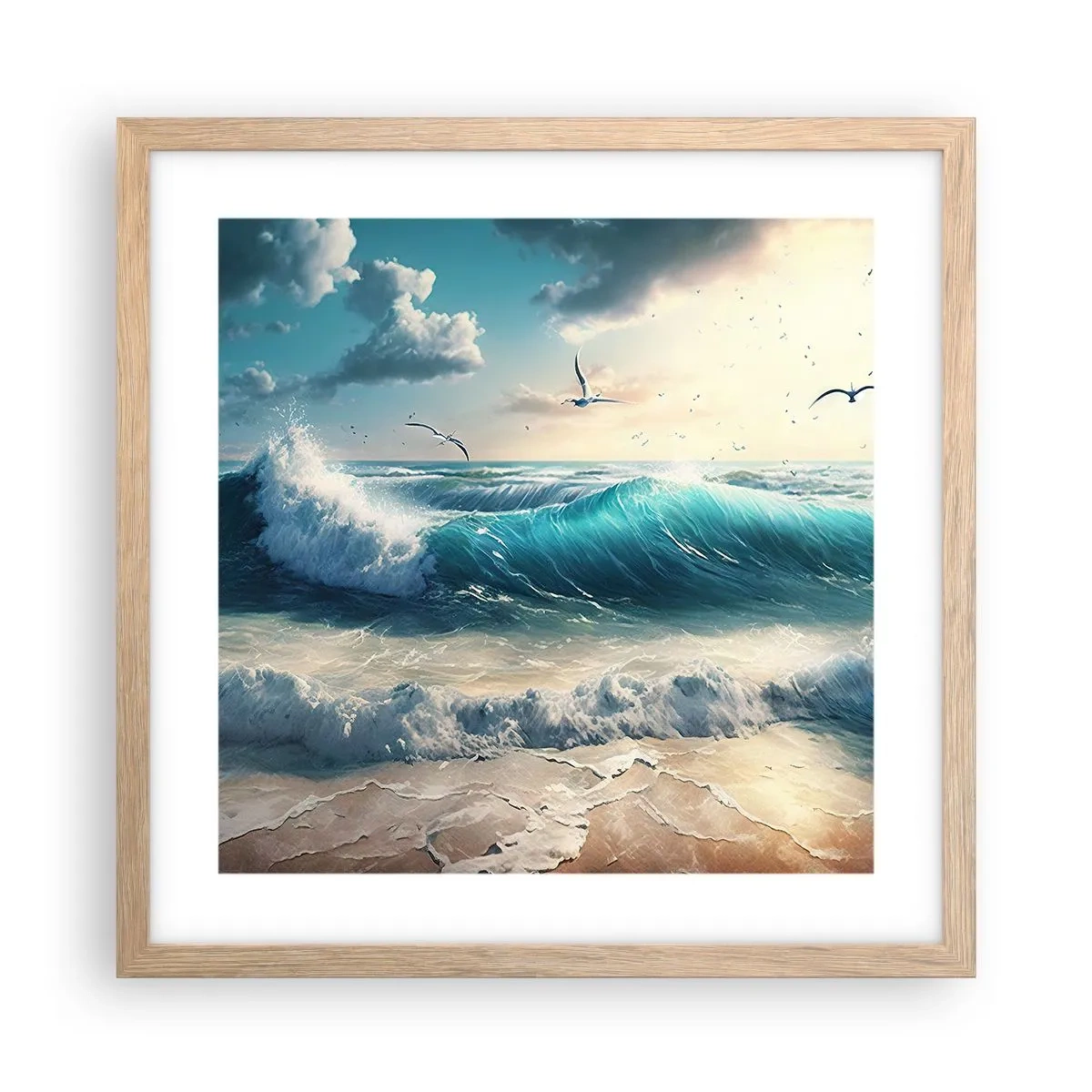 Poster in cornice rovere chiaro - Mormora solo per te - 40x40 cm