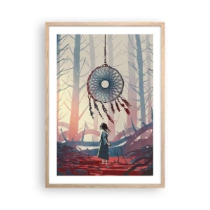 Poster in cornice rovere chiaro - Il rituale segreto della felicità - 50x70 cm