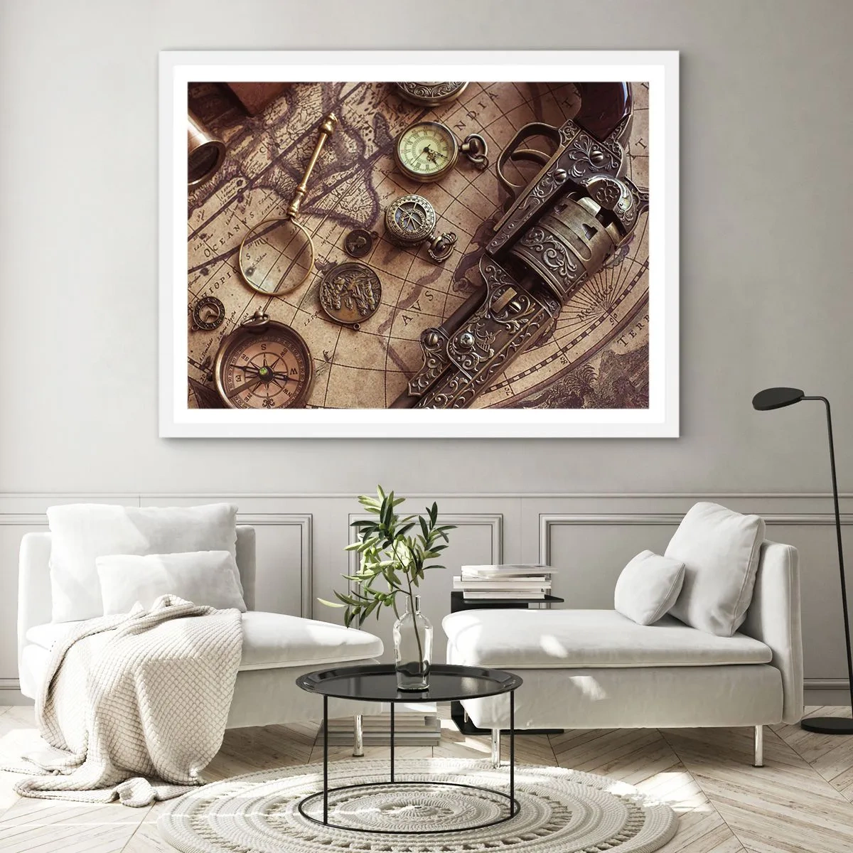 Poster in cornice bianca - La natura chiama - 91x61 cm