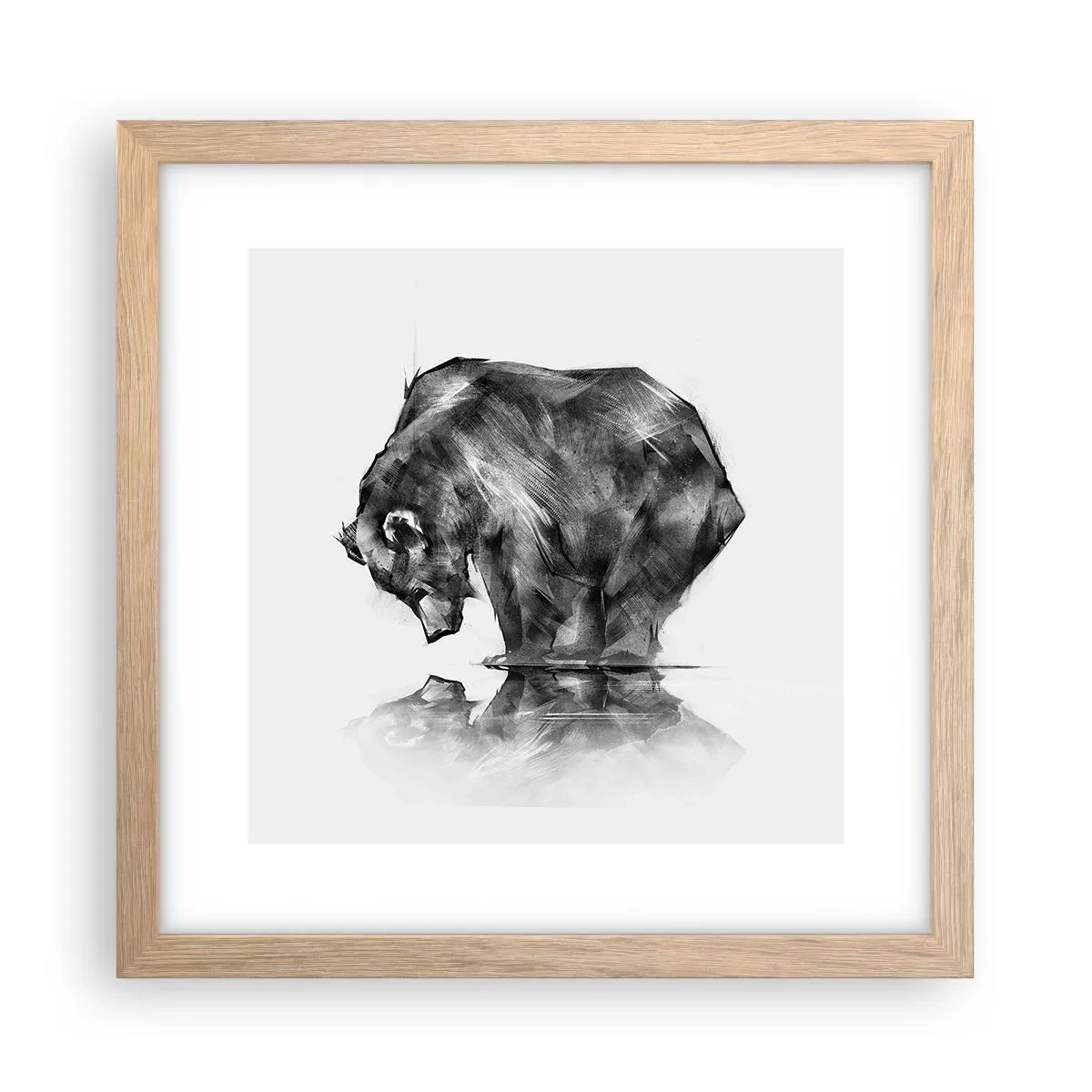 Poster in cornice rovere chiaro - Fa piacere vedere chi ci è caro - 30x30 cm