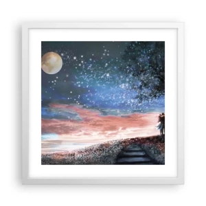 Poster in cornice bianca - Lo spettacolo delle stelle - 40x40 cm