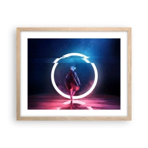 Poster in cornice rovere chiaro - Tra due mondi - 50x40 cm