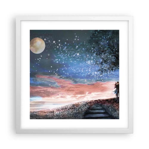 Poster in cornice bianca - Lo spettacolo delle stelle - 40x40 cm