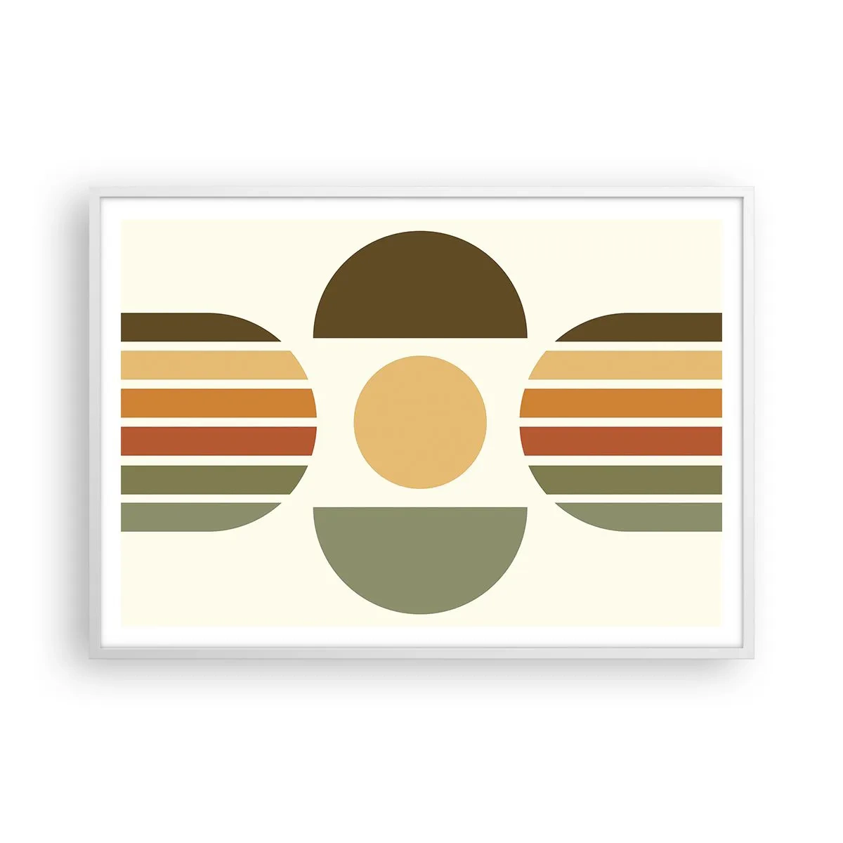 Poster in cornice bianca - Nei colori della terra - 100x70 cm