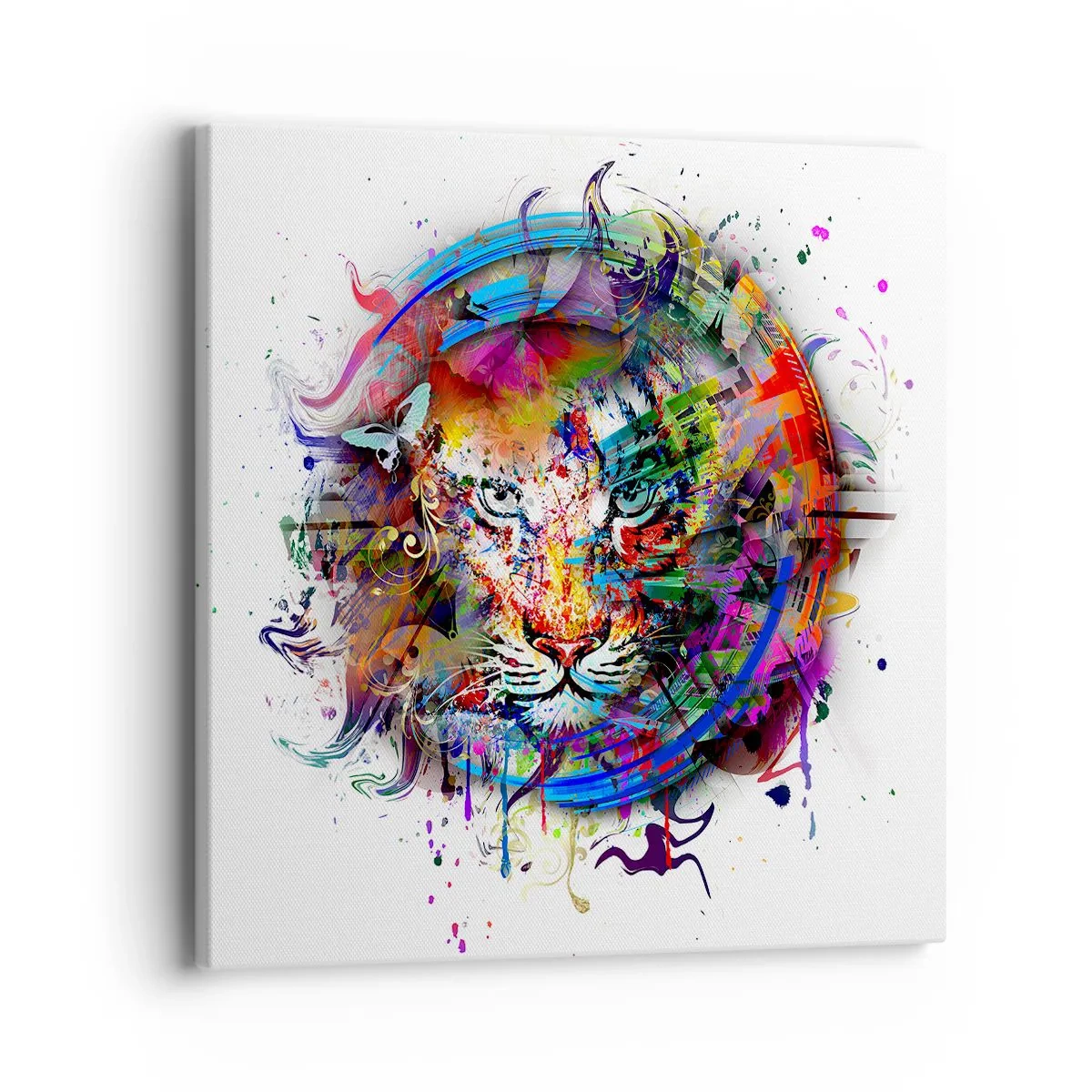 Quadro su tela - Stampe su Tela - Si nasconde dietro un velo arcobaleno - 40x40 cm