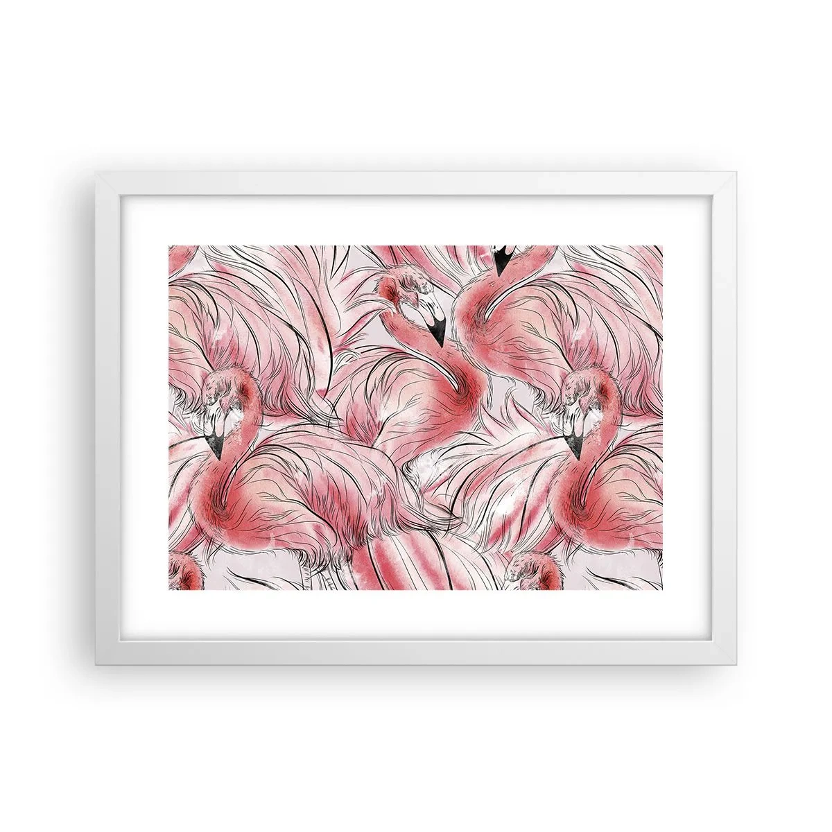 Poster in cornice bianca - Corpo di ballo alato - 40x30 cm