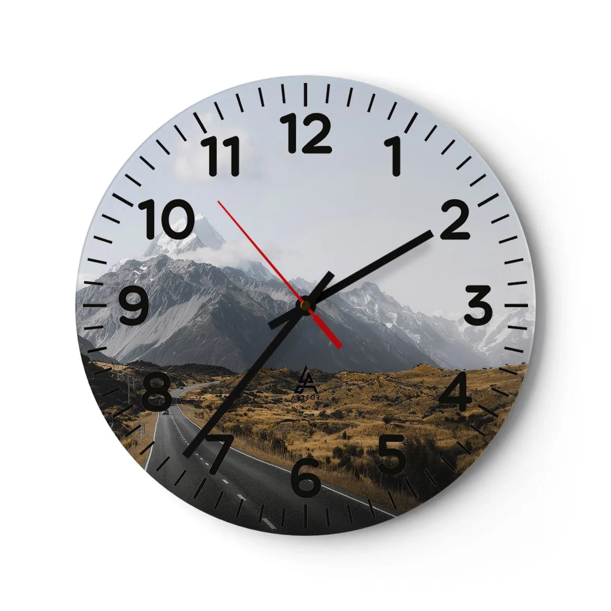 Orologio da parete - Orologio in Vetro - Via verso il cuore dei monti - 30x30 cm