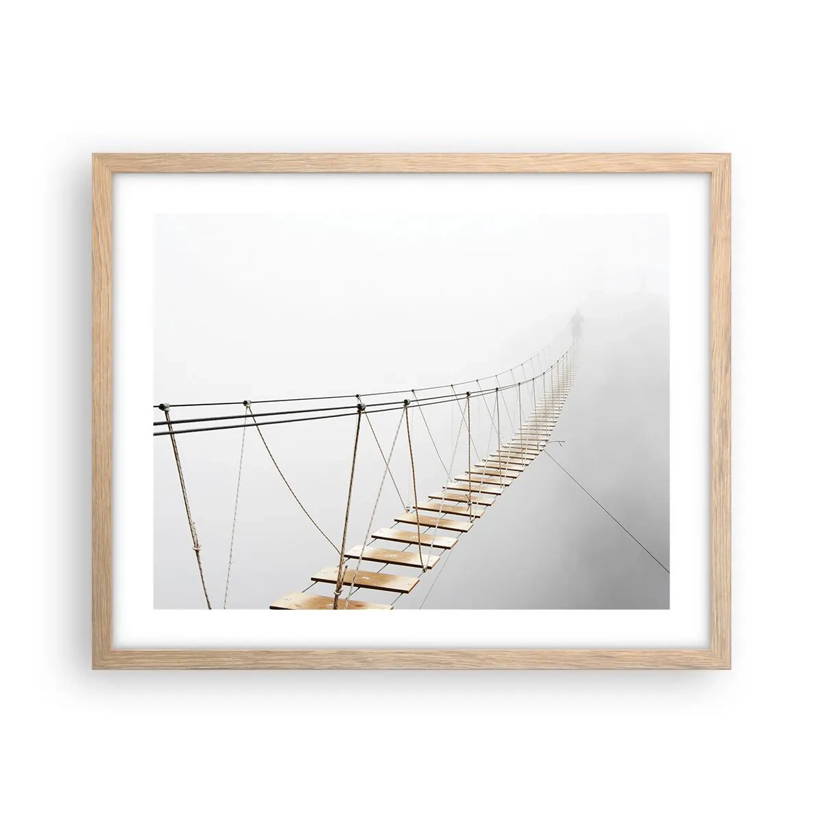 Poster in cornice rovere chiaro - Dove ti porta? - 50x40 cm