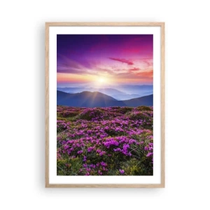 Poster in cornice rovere chiaro - Il profumo dei fiori freschi del campo - 50x70 cm