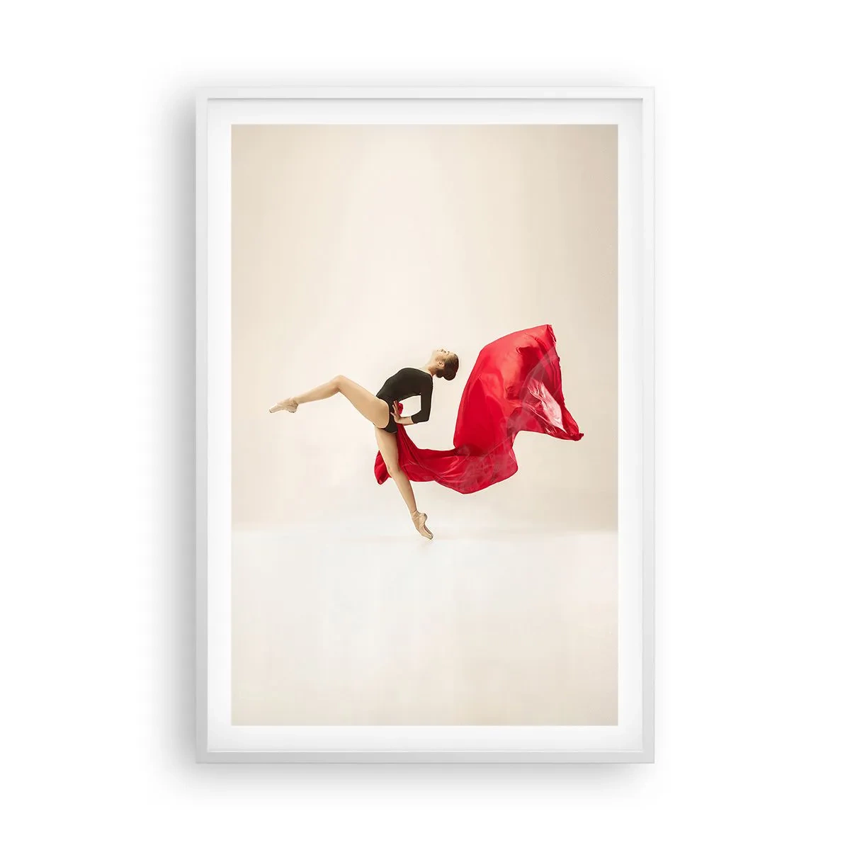 Poster in cornice bianca - Rosso e nero - 61x91 cm