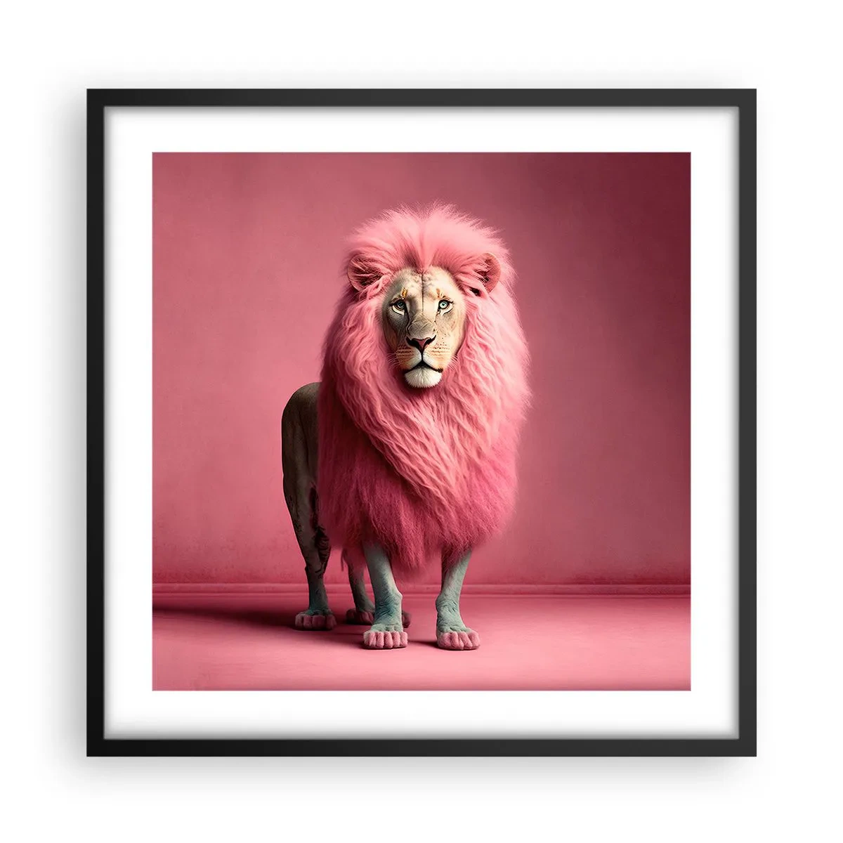 Poster in cornice nera - E non mette più paura - 50x50 cm