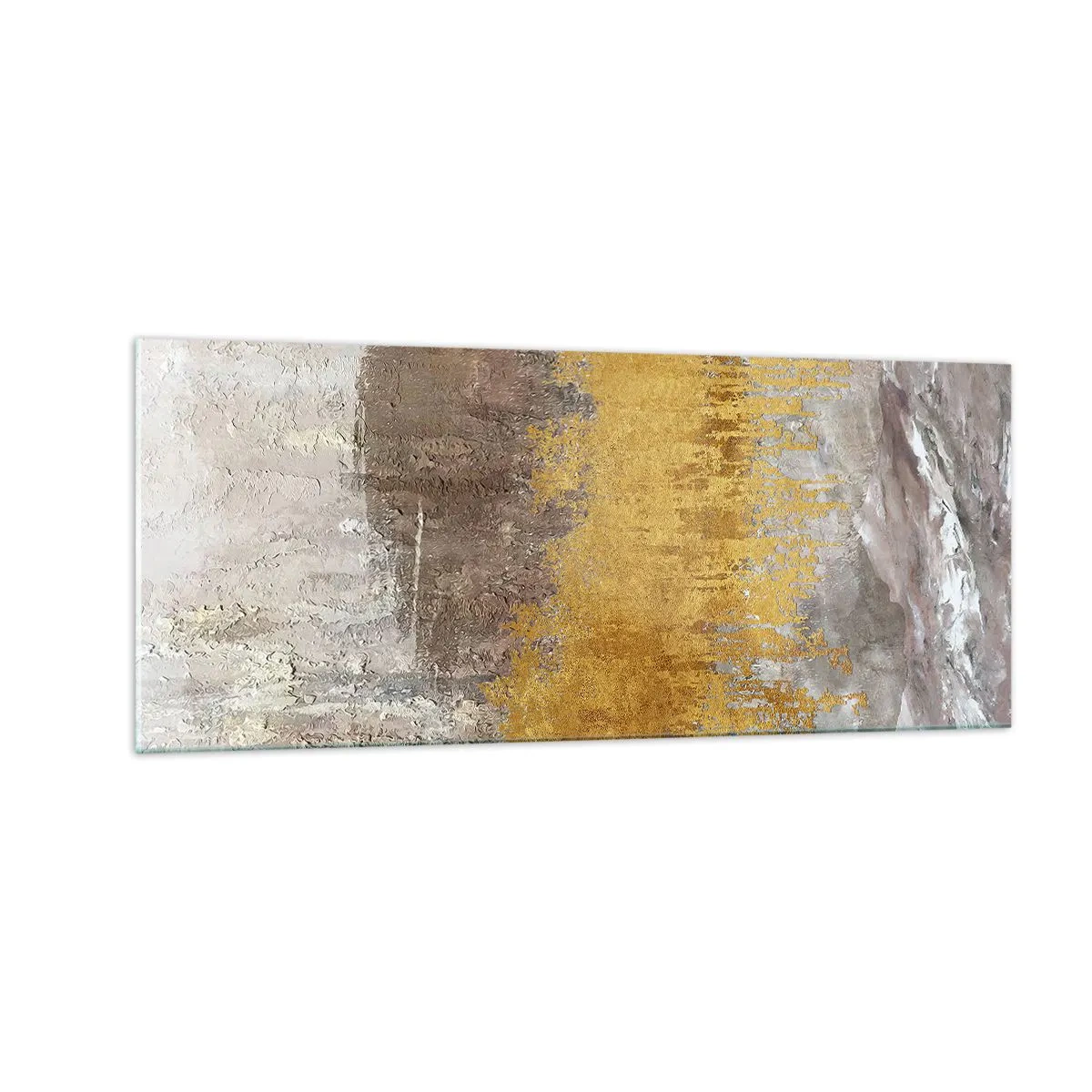 Quadro su vetro - Soffio dorato - 100x40 cm