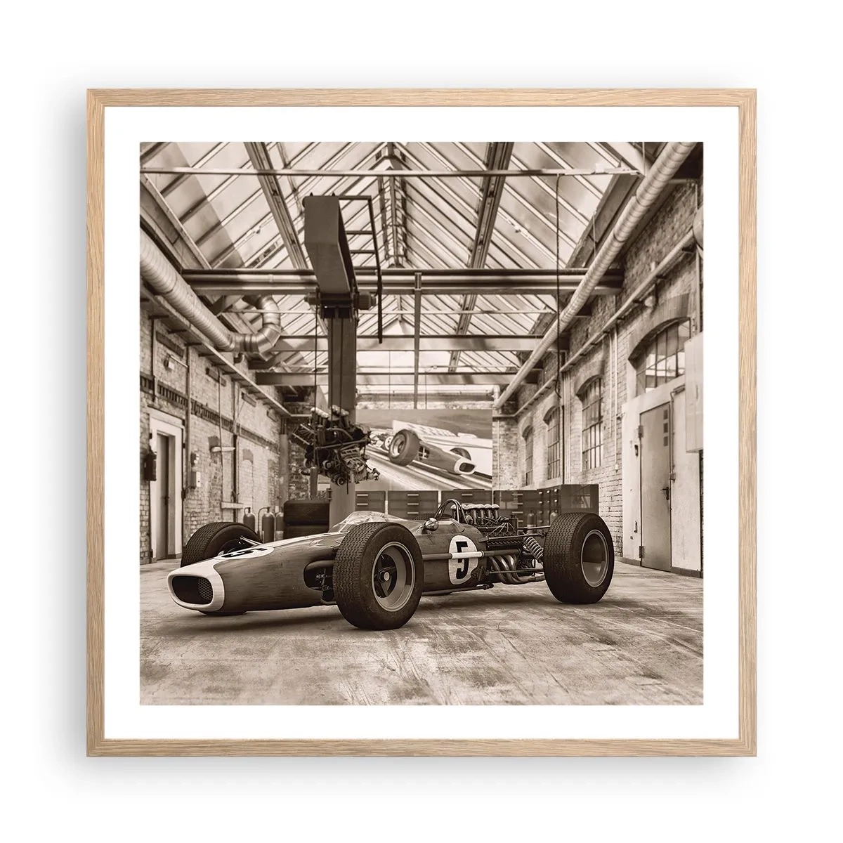 Poster in cornice rovere chiaro - Il riposo del vincitore - 60x60 cm